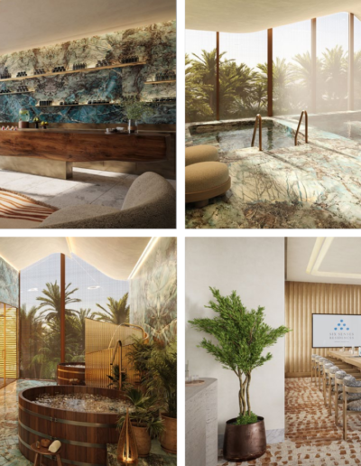 Luxury spa and wellness center interiors at Six Senses Dubai Marina